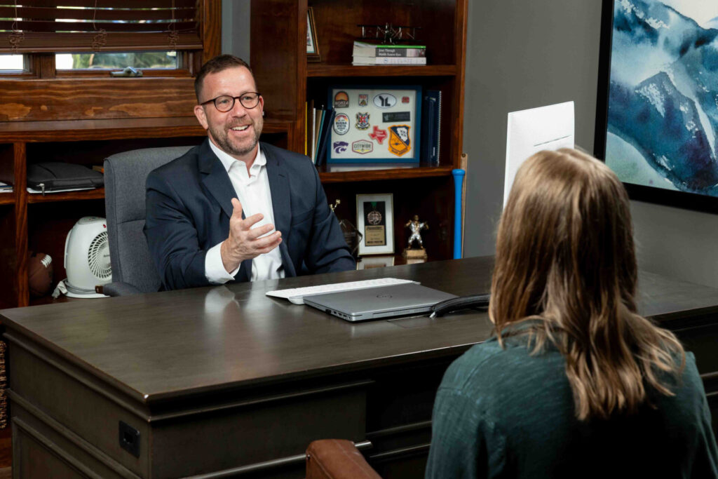 Kyle Johnson, founder of The Owner’s Playbook (OPB) is a coaching practice founded by Kyle Johnson, based in Topeka, Kansas. One on one coaching in session